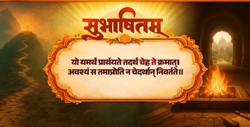 प्रधानमंत्री मोदी ने सुभाषितम् साझा कर बताया दृढ़ संकल्प का महत्व