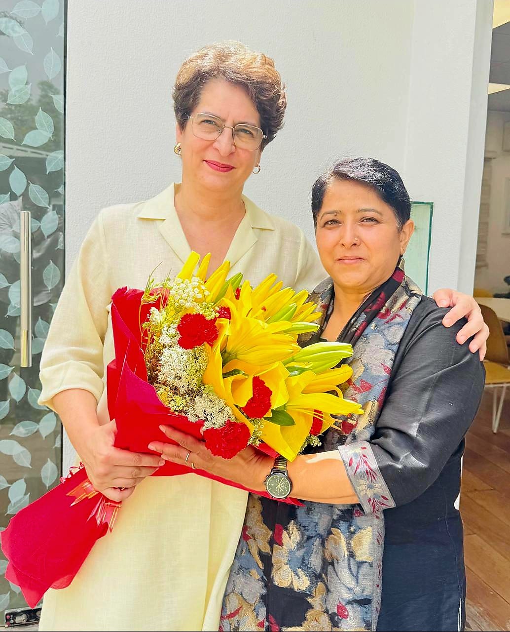 महिला कांग्रेस प्रदेश अध्यक्ष ने प्रियंका गांधी को दिया उत्तराखंड आने का न्योता