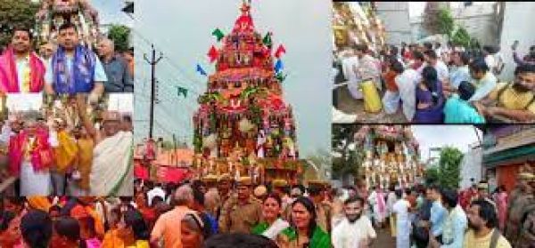 गोदारंगमन्नार भगवान के 60 फीट ऊंचे रथ को खींचने को भक्तों की लगी होड़, केबिनेट मंत्री सहित डीएम-एसएसपी ने उठाया भक्तों संग पुण्य लाभ