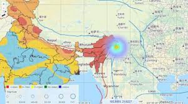 म्यांमार में 4.5 तीव्रता का भूकंप, भारत के अरुणाचल प्रदेश, असम, नगालैंड तक असर