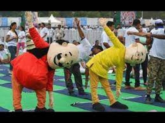 कार्टून चैनल निकलोडियन के मोटू-पतलू आज गौरीघाट में करेंगे योग का प्रदर्शन