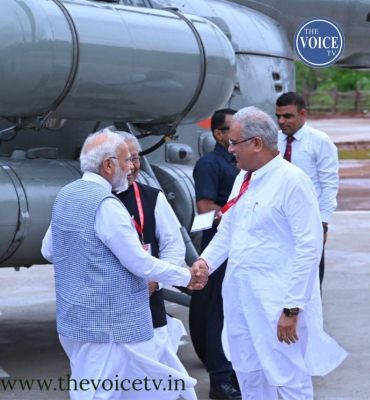 पीएम मोदी पहुंचे रायपुर, सभा स्थल रवाना, 7600 करोड़ की देंगे सौगात