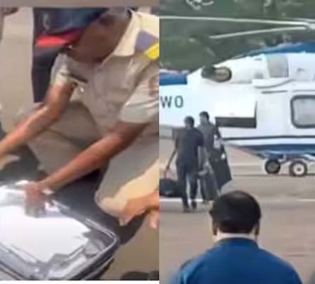 चुनाव के बीच नासिक में हेलीकॉप्टर से उतरने के बाद सीएम एकनाथ शिंदे के बैग की हुई जांच
