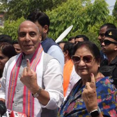 मतदान के बाद बोले राजनाथ 'अबकी बार चार सौ पार'