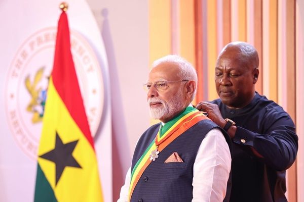 प्रधानमंत्री नरेंद्र मोदी को घाना का सर्वोच्च राजकीय सम्मान, भारत-घाना संबंधों में नया अध्याय