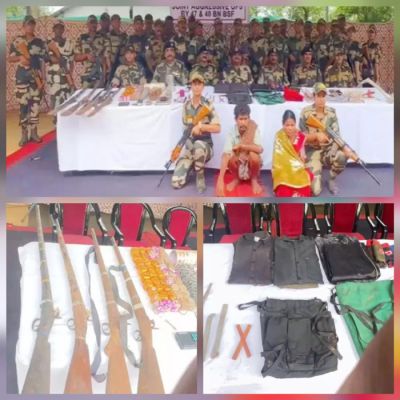 चार भरमार बंदूक व नक्सल सामग्री के साथ दाे नक्सली गिरफ्तार