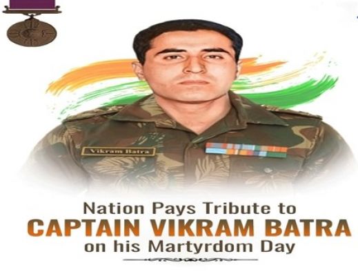 राष्ट्र ने कैप्टन विक्रम बत्रा को उनके शहीदी दिवस पर भावभीनी श्रद्धांजलि अर्पित की