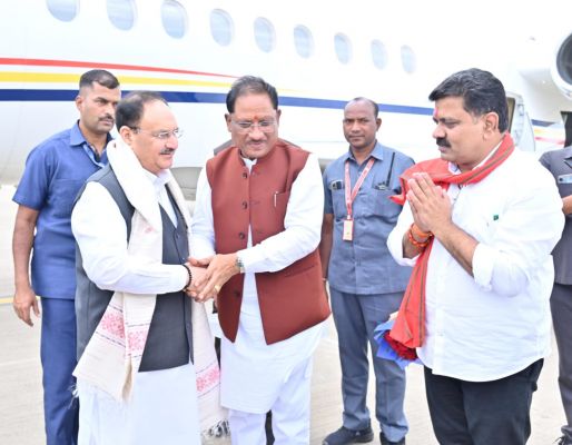 छत्तीसगढ़ पहुंचे भाजपा के राष्ट्रीय अध्यक्ष जेपी नड्डा, तीन दिवसीय शिविर का करेंगे उद्घाटन
