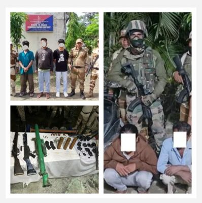 मणिपुर में प्रतिबंधित संगठनों से जुड़े पांच उग्रवादी गिरफ्तार