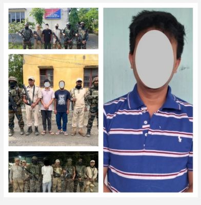 मणिपुर में सुरक्षा बलों के अभियान में पांच उग्रवादी गिरफ्तार