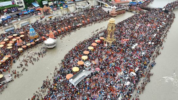 हरिद्वार कांवड़ मेला : जलाभिषेक की पूर्व संध्या तक 4.13 करोड़ शिव भक्तों ने भरा गंगाजल