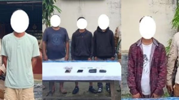 मणिपुर के तीन जिलों से प्रतिबंधित संगठनाें के पांच उग्रवादी गिरफ्तार