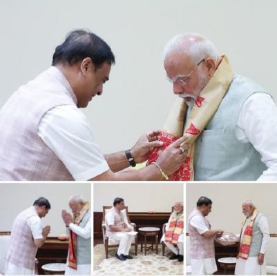 प्रधानमंत्री मोदी से असम के सीएम डॉ. हिमंत बिस्व सरमा ने की मुलाकात
