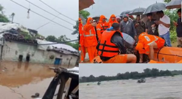 महाराष्ट्र के नांदेड़ जिले में मूसलाधार बारिश से आई बाढ़ में 225 नागरिक फंसे,बचाव कार्य जारी  -भारतीय नौसेना और एनडीआरएफ की टीम तैनात