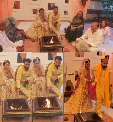 पूर्व मंत्री डीपी यादव के बड़े बेटे विकास यादव की हर्षिका यादव के साथ हुई शादी