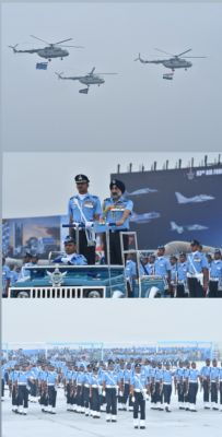  वायु सेना दिवस: हिंडन एयरबेस पर दिखी भारतीय वायुसेना की ताकत, परेड में शामिल हुए राफेल, सुखोई और मिग-29