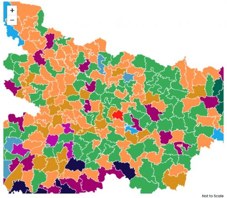  बिहार मतगणना : अब तक रुझानों में भाजपा 91, जेडीयू 79, राजद 27 सीटों पर आगे, राजग को निर्णायक बढ़त