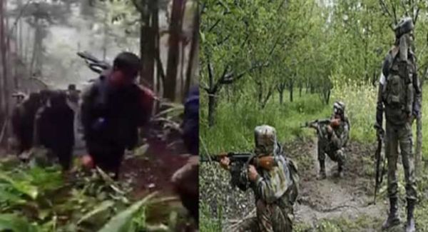 छत्तीसगढ़ के बीजापुर में चल रही सुरक्षाबलाें के साथ नक्सलियाें की मुठभेड़