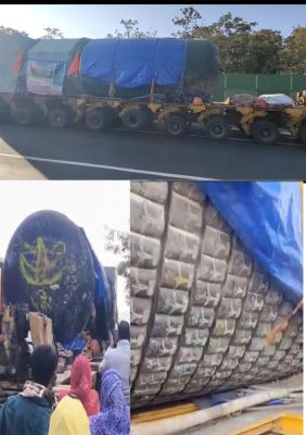  मप्रः विश्व का सबसे बड़ा शिवलिंग सिवनी पहुंचा, दर्शन के लिए उमड़ी श्रद्धालुओं की भीड़