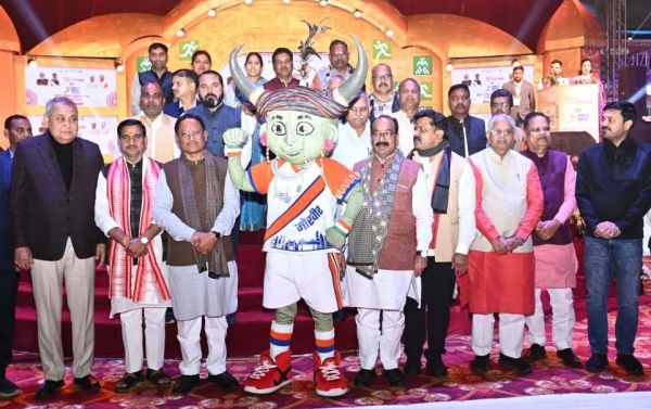 खेलो इंडिया ट्राइबल गेम्स छत्तीसगढ़-2026 के शुभंकर &lsquo;मोर वीर&rsquo;, थीम सॉन्ग और खेलो इंडिया टॉर्च का अनावरण