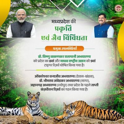 वार्ष&zwj;िकी 2025 : मध्य प्रदेश ने इस वर्ष पर्यावरण संरक्षण और वन्यजीव सुरक्षा की दिशा में उठाए बड़े कदम