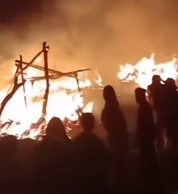 यमुनानगर में भीषण आग से करीब डेढ दर्जन कूप जलकर खाक