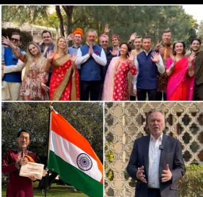 विदेशी राजनयिकों ने भारतीय गणतंत्र दिवस की बधाई दी