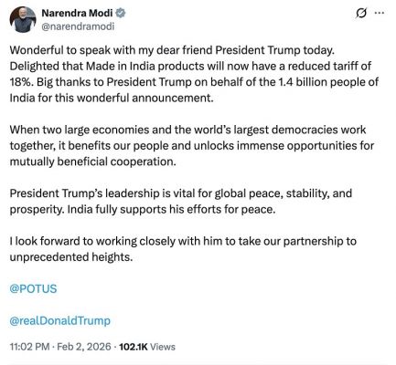 भारत-अमेरिका रिश्तों को नई गति, टैरिफ में कटौती और सहयोग बढ़ाने पर जोर