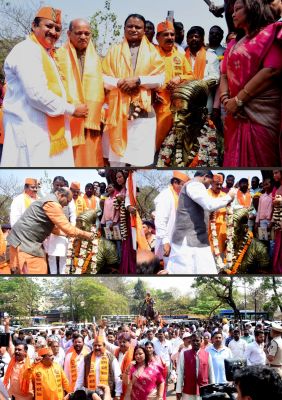 छत्रपति शिवाजी महाराज पर आयोजित &lsquo;राष्ट्रीय गौरव यात्रा&rsquo; में मुख्यमंत्री और प्रदेश अध्यक्ष हुए शामिल