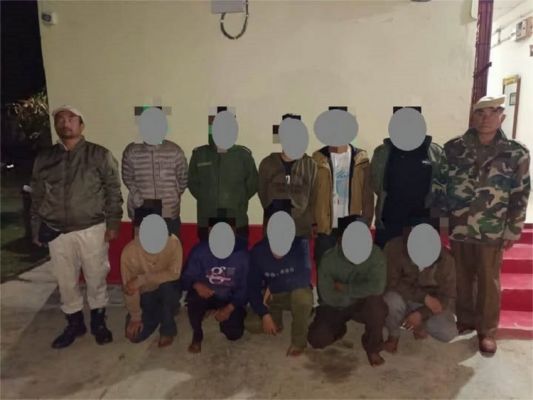 मणिपुर के तेंगनोपाल से प्रतिबंधित संगठन प्रीपाक (आरए) के 10 कैडर गिरफ्तार