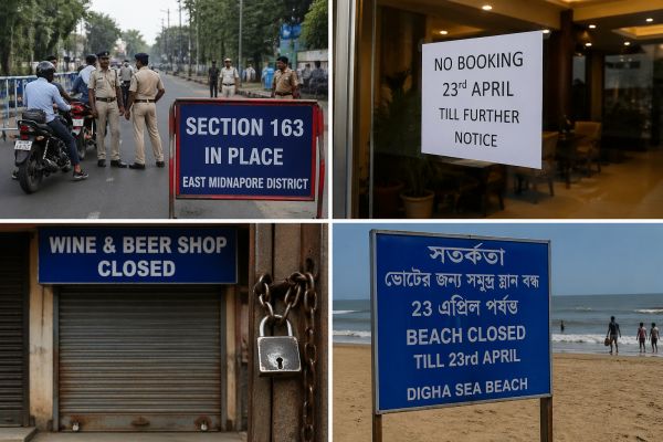 दीघा-मंदारमणि में पर्यटकों की एंट्री बंद, जिले में धारा 163 लागू