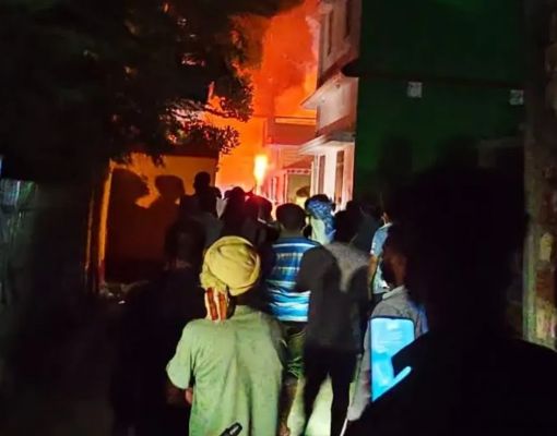 सुपौल में भीषण अग्निकांड: गैस सिलेंडर विस्फोट से तीन घर राख