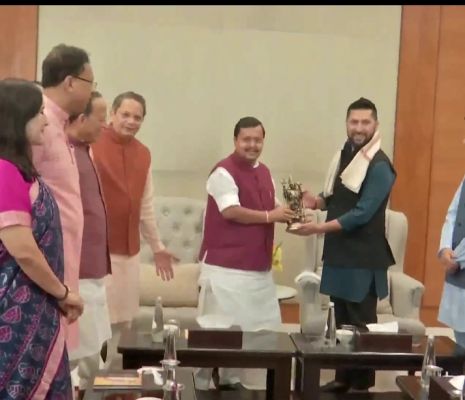 नेपाल की सत्तारूढ़ राष्ट्रीय स्वतंत्र पार्टी के अध्यक्ष रवि लामिछाने ने की नितिन नवीन से मुलाकात