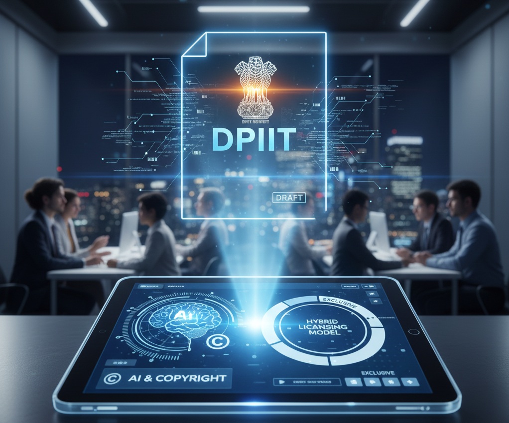 एआई और कॉपीराइट पर DPIIT का नया मसौदा जारी, हाइब्रिड लाइसेंसिंग मॉडल प्रस्तावित