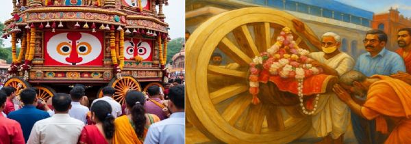 संसद परिसर में भारतीय संस्कृति के प्रतिमान : 21वीं सदी और नवोत्‍थान, रथ यात्रा के तीन पवित्र पहिए